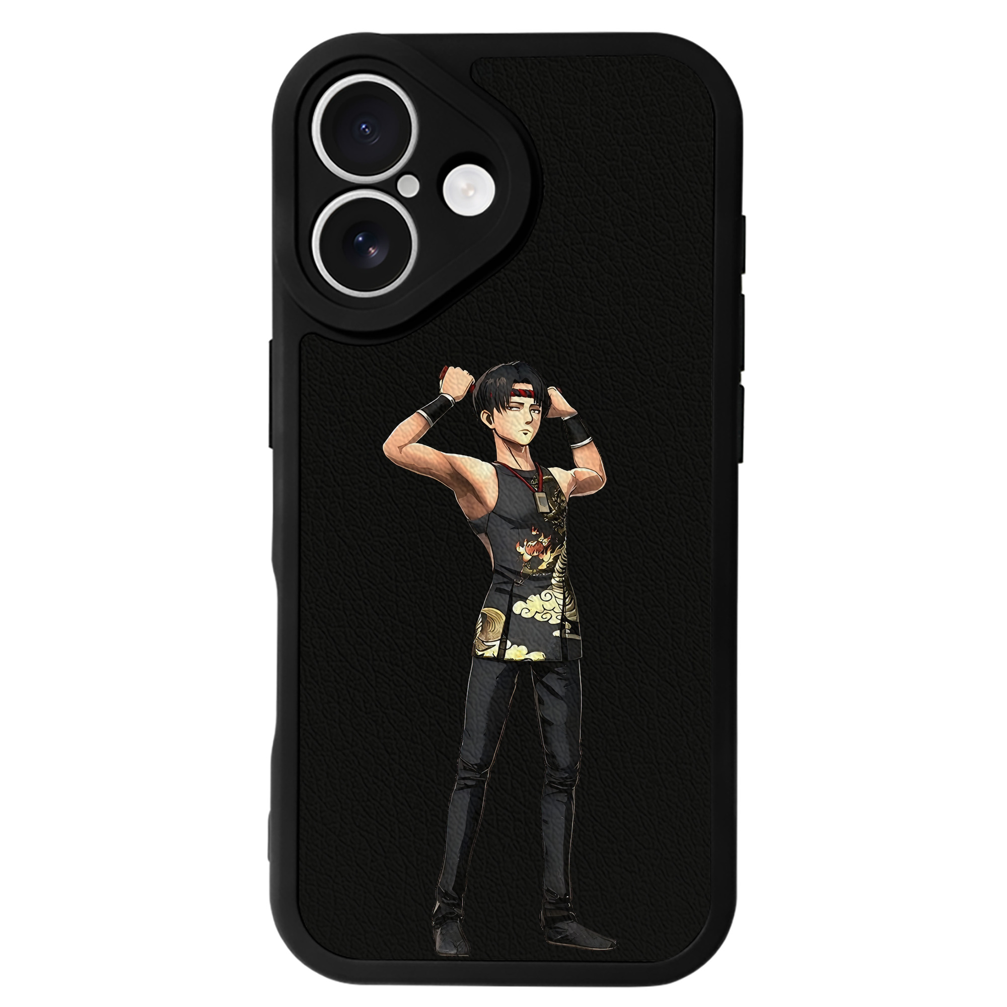 （画像用） 進撃の巨人 リヴァイ·アッカーマン Attack on Titan Levi Ackerman 【iPhone 16シリーズ対応】シリコンスマホケース（レザー調） 材質：シリコン